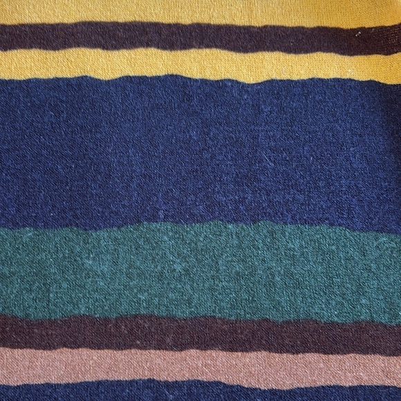 Gorilla Cat Women's Medium‎ Tunic Top or Short Dress Tan Burgundy Stripe Retro - Picture 6 of 9